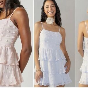 Red Layered Ruffle Dress